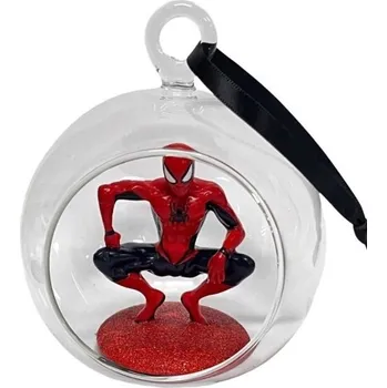Vánoční dekorace Christmas Inspiration Marvel Skleněná otevřená koule 3D figurka Spider Man