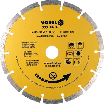 Brusný kotouč VOREL Kotouč diamantový 180 x 22,2 x 2,2 mm TO-08714