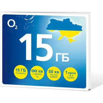 O2 Předplacená karta GO Ukrajina 15 GB