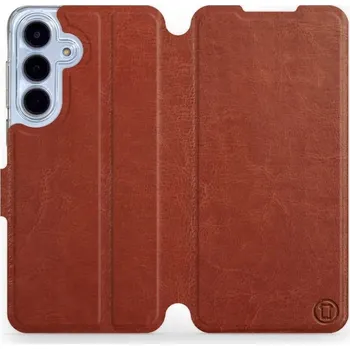 Mobiwear Flip pouzdro pro Samsung Galaxy S25 FE hnědé a šedé