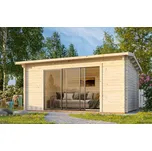Zahradní domek INES 13,7 m2 s posuvnými dveřmi s dvojitým sklem