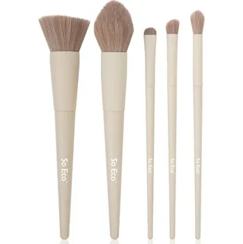 Kosmetický štětec So Eco Sculpting Set konturovací štětec 1 ks + štětec na rozjasňovač 1 ks + štětec na oční stíny 3 ks