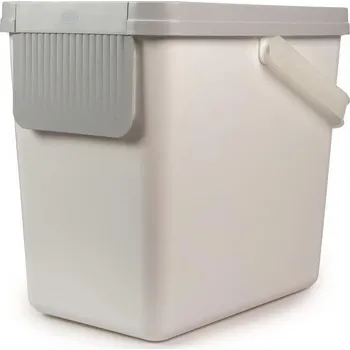 Odpadkový koš SNIPS Koš na tříděný odpad 25 l bílý + sv.šedé víko