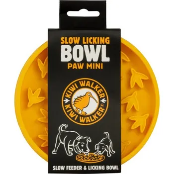 Miska pro psa Kiwi Walker Paw Mini Slow-Licking Bowl, oranžová
