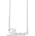 Ewena Řetízek z oceli se jménem Dana stříbrný