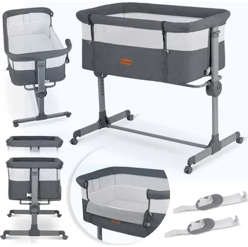 Dětská postýlka Skládací dětská cestovní postýlka přístavná Nukido NK-243