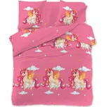 TEXTILOMANIE Dětské povlečení KONÍK růžové 2 ks 70 × 80 cm / 160 × 200 cm