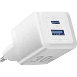 Vention 2-Port USB (C + A) GaN Charger (30W/30W) EU-Plug White