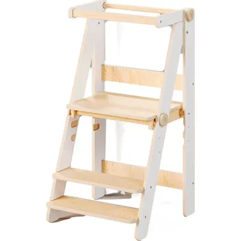 učicí věž Busykids Montessori skládací učící věž White
