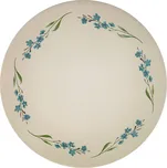 Clay Keramický mělký talíř Cream Pomněnka o 26,5 cm, smetanový / modrý