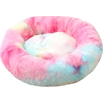 Pelíšek pro psa animALL Pelíšek plyš kulatý 40 cm, duhový