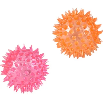 Hračka Rappa Skákací míček s ostny se zvukem a světlem 6,5 cm, 2 ks