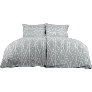 Povlečení B.E.S. - Petrovice Povlečení krep 140 × 200 cm top class - Gray stripes