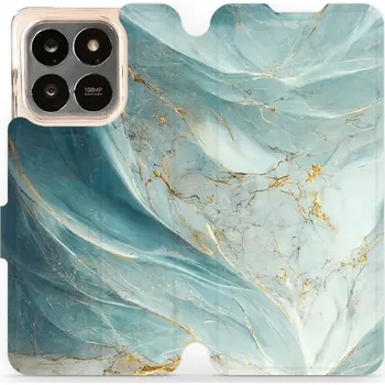 Mobiwear Flip pouzdro pro Honor X7d / Honor 400 Smart 5G - zelenkavý mramor