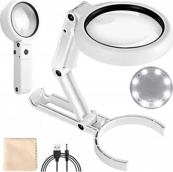 Lupa Lupa s 5X/11X zvětšením a 8 LED světly pro čtení