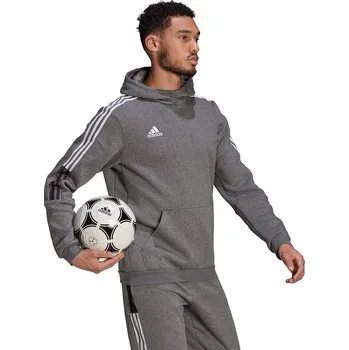 Pánská mikina PÁNSKÁ MIKINA ADIDAS TIRO 21 SWEAT HOODY SPORTOVNÍ ŠEDÁ vel. M