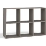 Topeshop Malax Regál 2 × 3 jílově šedý