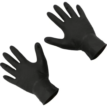Pracovní rukavice SEFIS Superior extra pevné nitrilové rukavice velikost L černé 10ks