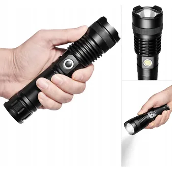 Svítilna Taktická vojenská svítilna CREE XHP50 zoom záchranná SOS IPX4 5000 lm