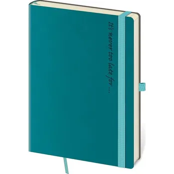 Zápisník Helma Zápisník Flexies text, linkovaný, petrol blue, 14, 5 × 20, 5 cm