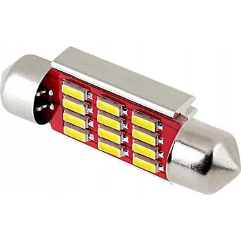 Povinná bezpečnostní výbava Rabel 36 mm Canbus 12 smd 4014 C5W C10W SV8,5 bílá + stabilizátor