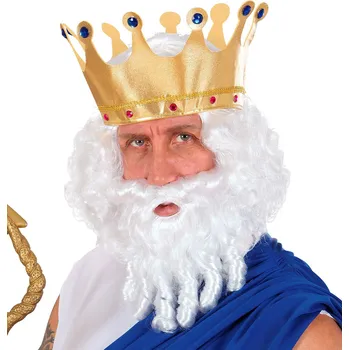 Karnevalová paruka Widmann Bílá paruka a vousy Zeus