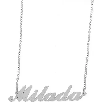 Náramek Ewena Řetízek z oceli se jménem Milada stříbrný