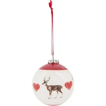 Vánoční dekorace CLAYRE & EEF Koule se sobem, průměr 8 cm