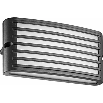 Žárovka Luxera Prezent Pluto LED 9 W IP54, venkovní nástěnné svítidlo, černé