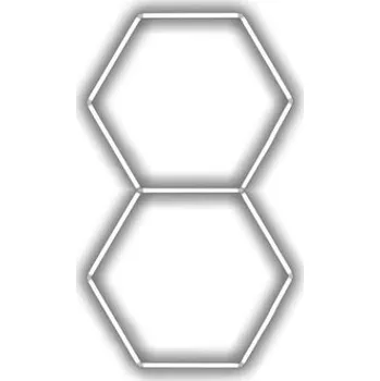 LED osvětlení Escape6 Kompletní LED hexagonové svítidlo bílé 6500 K, rozměr 2 elementy 97 × 168 cm
