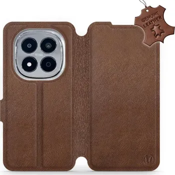 Mobiwear Kožené flip pouzdro pro Xiaomi Redmi Note 15 Pro 5G hnědé