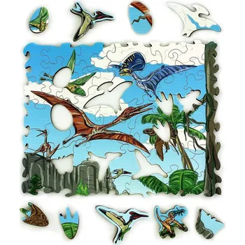 Dětské zboží Dřevěné Puzzle Létající Dinosauři