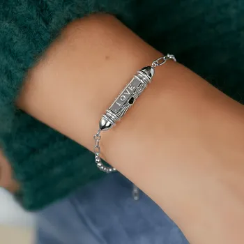 Náramek Ocelový náramek lásky „LOVE / AMOUR“ č. 1876