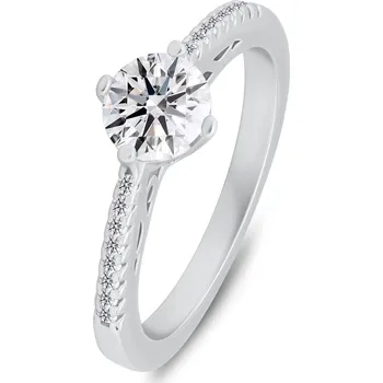 Prsten Brilio Silver Stříbrný prsten se zirkony RI134W 58 mm (Ag925/1000, 2,28 g)