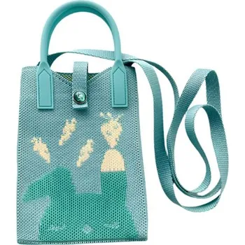 ANNAM Mini taška crossbody tyrkysová králík 25 × 11 cm