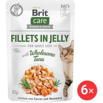 Brit Care Cat Fillets in Jelly with Wholesome Tuna 6 × 85 g