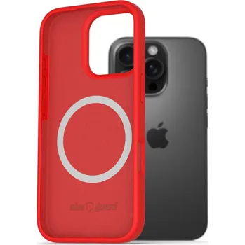 Pouzdro na mobilní telefon AlzaGuard Silicone Case Compatible with Magsafe pro iPhone 16 Pro červený