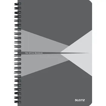 LEITZ Office A5, měkké desky, linkovaný, šedý
