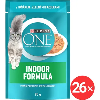 Purina ONE Indoor kapsičky pro kočky tuňák ve šťávě 26x85 g