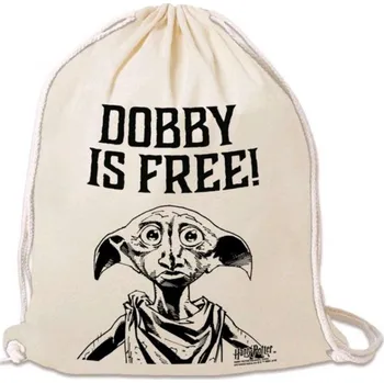 Školní batoh LOGOSHIRT Harry Potter: Dobby is free!, béžový, 35 × 44 cm