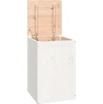 Shumee Box na prádlo, 44 × 44 × 66 cm, masivní borové dřevo, bílý