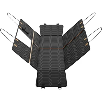 Pelíšek pro psa Hapet Autopotah pro psa na zadní sedadla s kapsami černo béžový