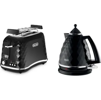 Kuchyňský spotřebič Snídaňová kolekce De'Longhi Brillante - černá (KBJ2001.BK & CTJ2103.BK)