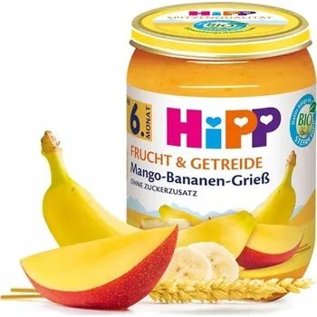 Dětská výživa HIPP BIO MANGO S BANÁNEM A KRUPICÍ KAŠE 6m+ 190g