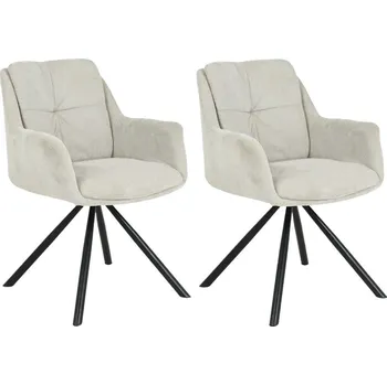 Jídelní židle Sada 2 ks jídelních křesel Helix béžová