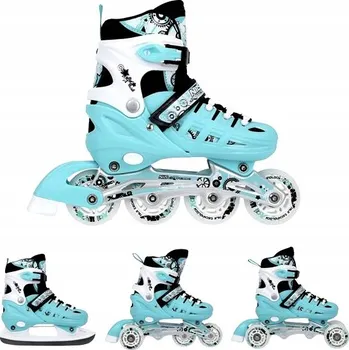 Brusle 2v1 4v1 Nastavitelné M 35-38 MÁTOVÉ Kolečkové Brusle ABEC-7 Hokejové 240 MM