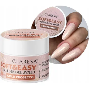 Přípravek na nehty Claresa Stavební gel SOFT&EASY Gold Prosecco