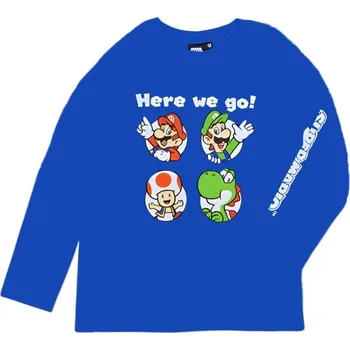 Pánské tričko Super Mario - dětské tričko 146-152 cm, modré