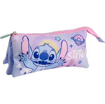 Penál OEM Trojitý penál na tužky Lilo &amp; Stitch: Postava Stitche (23 x 12 x 2 cm)