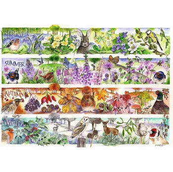 Puzzle TREFL Puzzle Premium Plus Tea Time: Čtyři roční období 1000 dílků